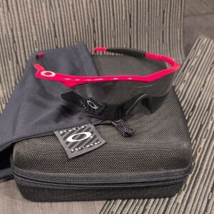 Oakley Red and Black Sports Sunglasses